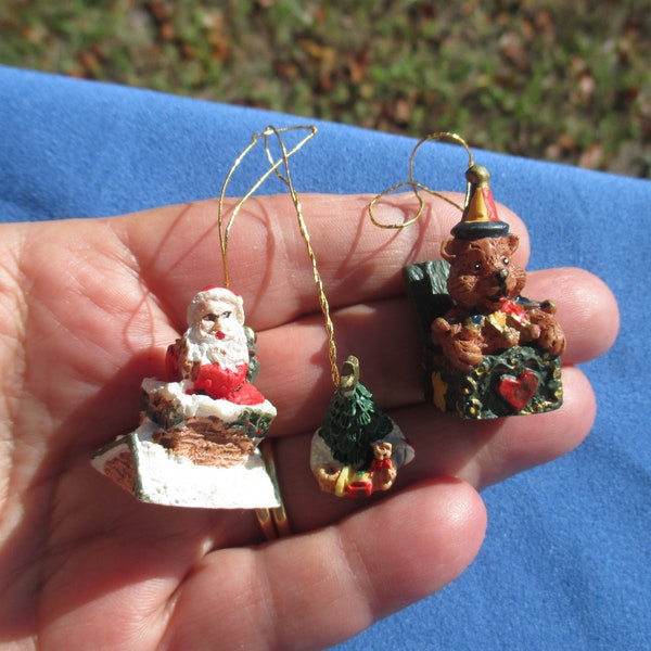 Lot of Miniature Resin Assorted Christmas Ornaments