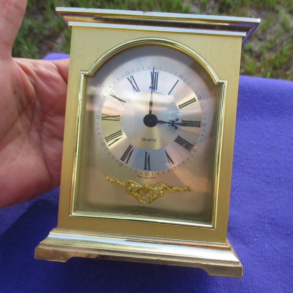 Non Working Hechinger Quartz W Germany Battery Operated  Mantel Clock Repair, Repurpose