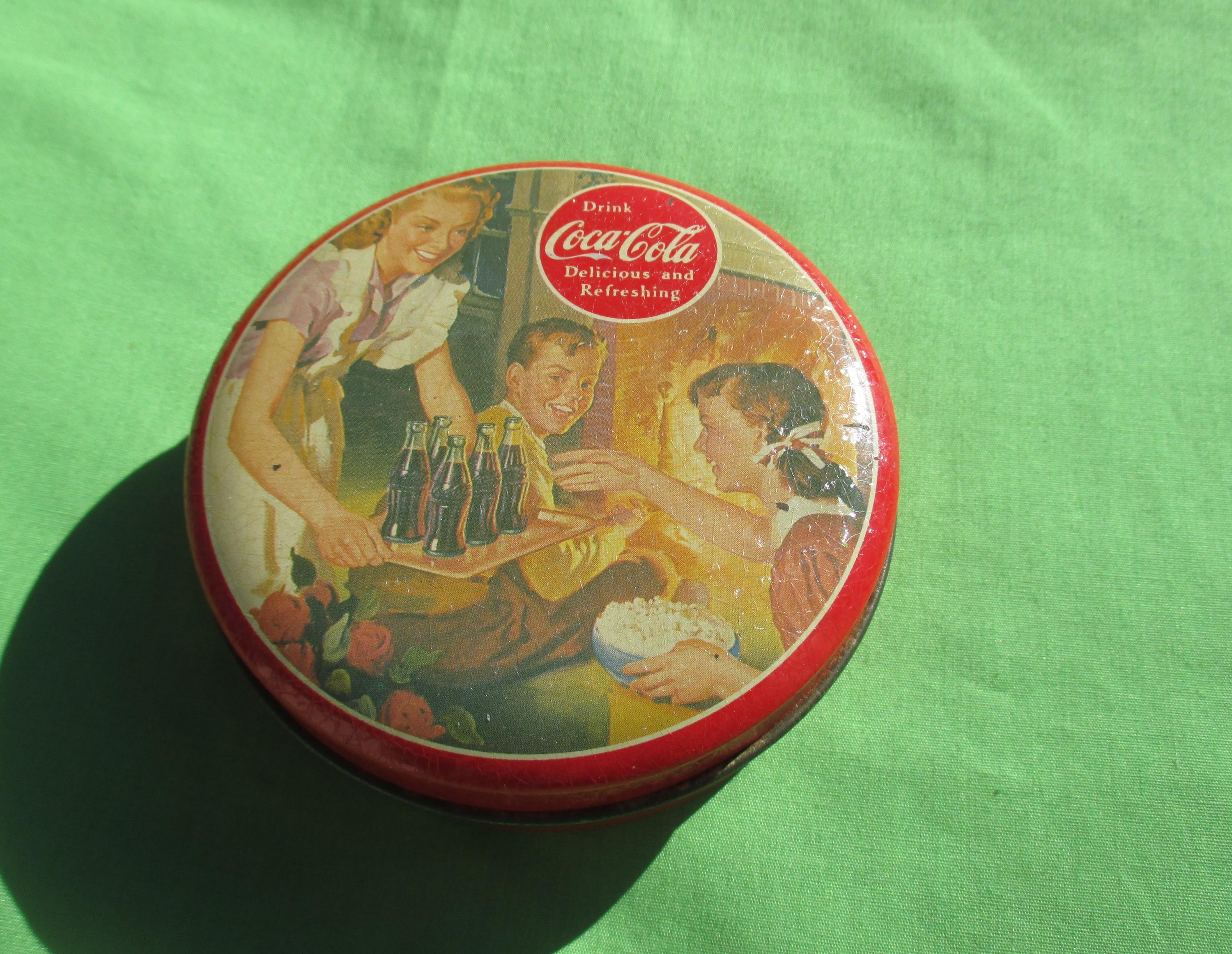 Bristol Ware Coca Cola Empty Round Small Tin
