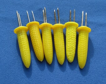 Set Of Yellow Corn on the Cob Holders