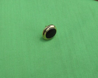 Black Oval Shaped Tie Tack