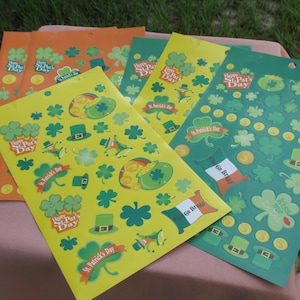 Six Sheets of St Patrick&#39;s Day Stickers