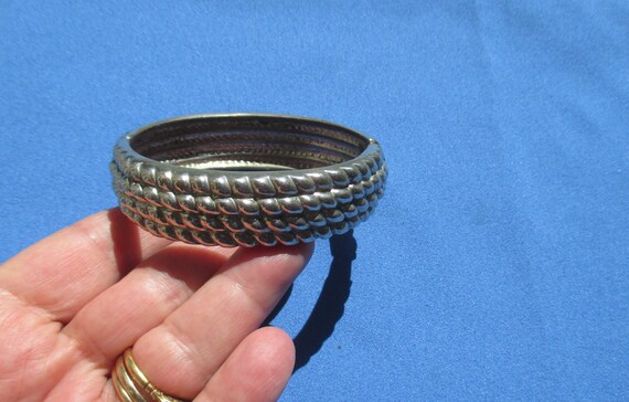 Textured Hinge Style Bracelet - image 2