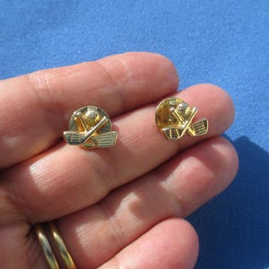 Set of Two Golf Club Ball Shirt Studs