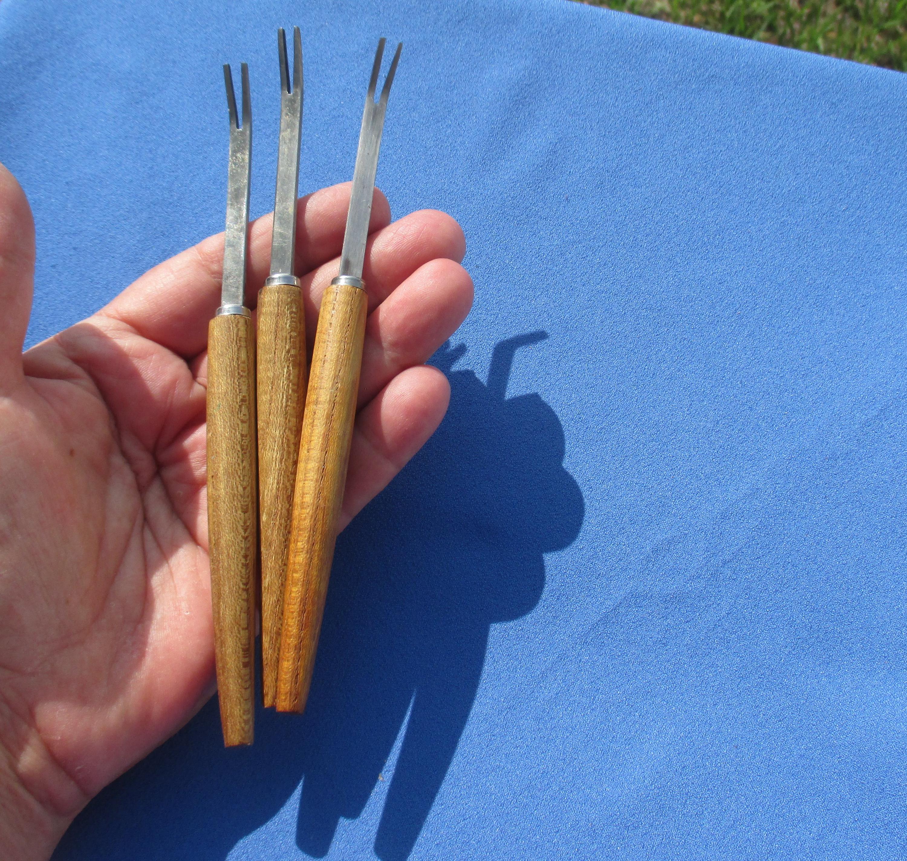 Vintage Wooden Handle Forks Japan - Etsy
