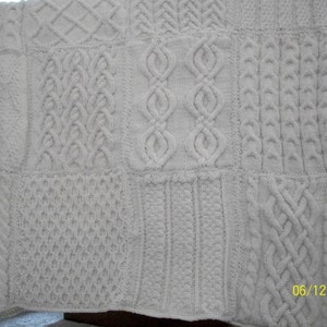 Aran Stitch Sampler Afghan
