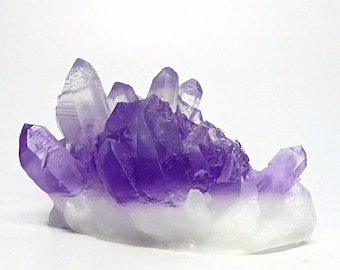 Crystal Shaped Soap - Vegan, Glycerin Base Amethyst Crystal