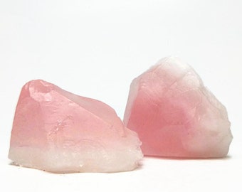 2 Piece Rose Quartz Crystal Tip Inspired Soaps