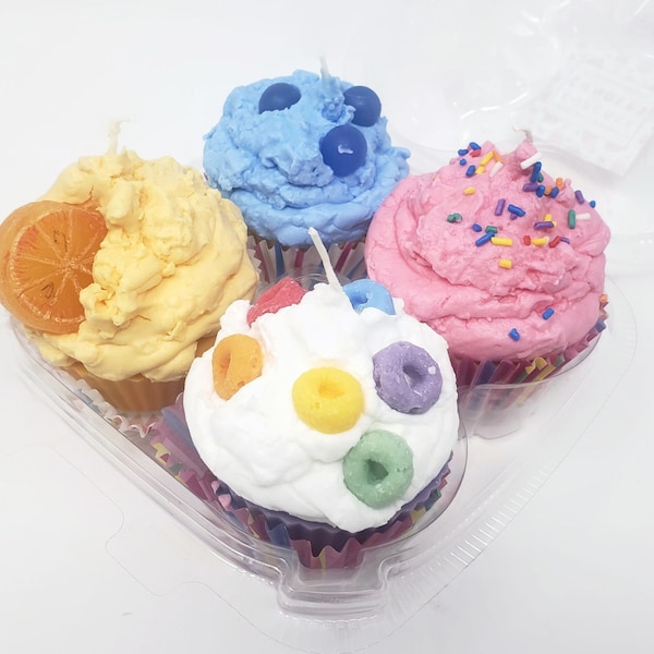 Bakery Box of Four Cupcake Candles -  Choose your Flavors