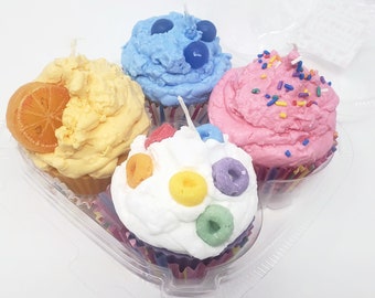 Bakery Box of Four Cupcake Candles -  Choose your Flavors