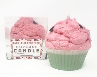 Jumbo Watermelon Cupcake Candle