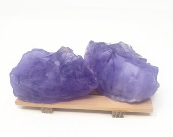 2 Piece Amethyst Quartz Shaped Soap Set - Amethyst Crystal