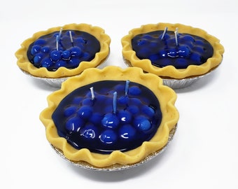 5 Inch Scented Blueberry Pie Candle
