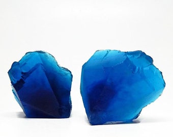 2 Piece Crystal Tip Shaped Soaps - Choose Your Scent - Color Sapphire