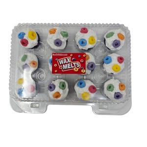 One Dozen Mini Cupcake Wax Melts - Fruity Ring Style Cereal