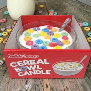 Fruity Rings Cereal Bowl Scented Candle – 10 oz, 3 Wicks, Handmade in the USA