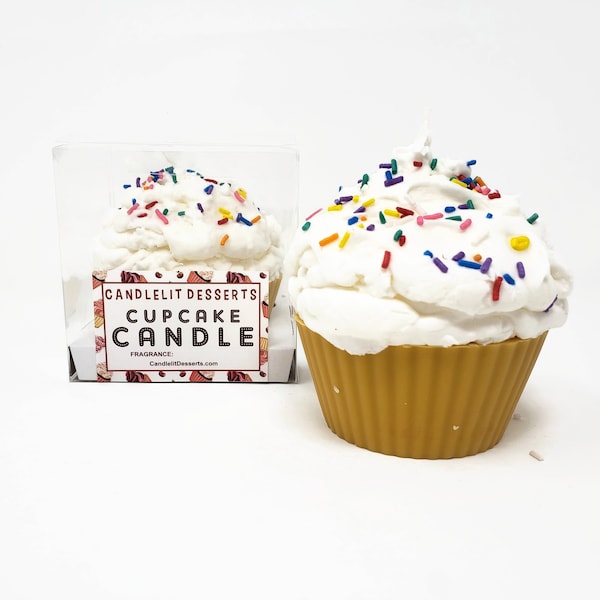 Jumbo Cupcake Candle with Sprinkles