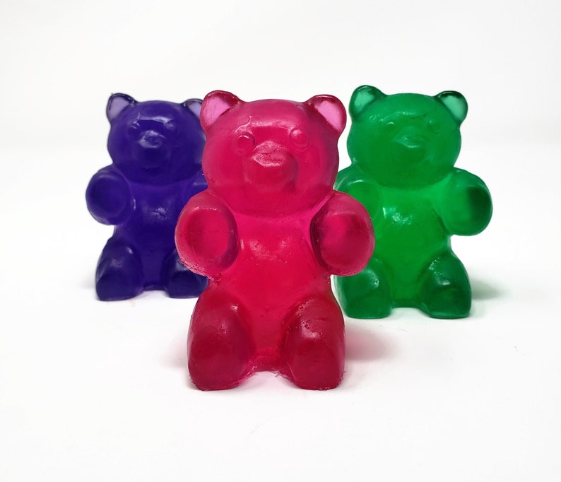 Large Gummy Bear Shaped Soap Choose Your Color image 1