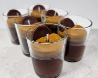 Single Dessert Shot Glass / Votive Candles - Peanut Butter Cup