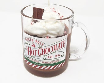 Christmas Candle - Peppermint Hot Cocoa Chocolate