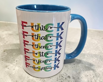 Taza de café extragrande de 15 oz - A la mierda con esto - Elige tu color