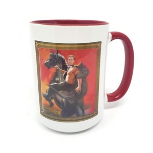 15 oz Extra Large Coffee Mug - Nick Saban Shirtless Riding a horse