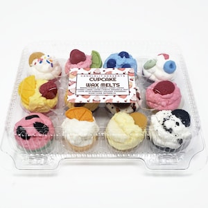 One Dozen Mini Cupcake Wax Melts - Assorted flavors