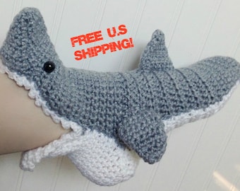 ADULTS - Unisex Crochet Shark Slipper Socks