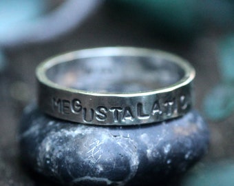 Megustalations LPOTL Ring in Sterling Silver - Made to Order to your size - Stamped Last Podcast On the Left Ben Kissel - unisex ring -
