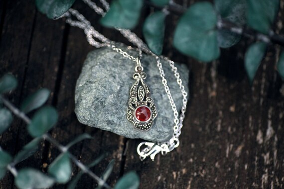 Artisan Marcasite Handmade Pendant 925 Sterling Silver 2 78 Inch Pendant Jewelry
