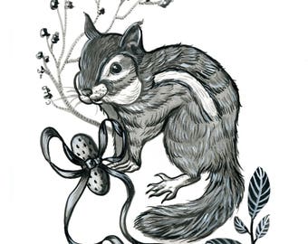 Chipmunk Print