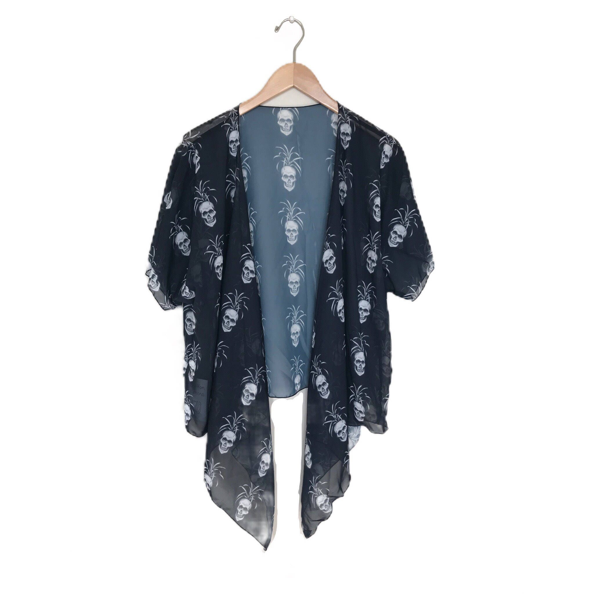 Pineapple Skull Kimono Etsy