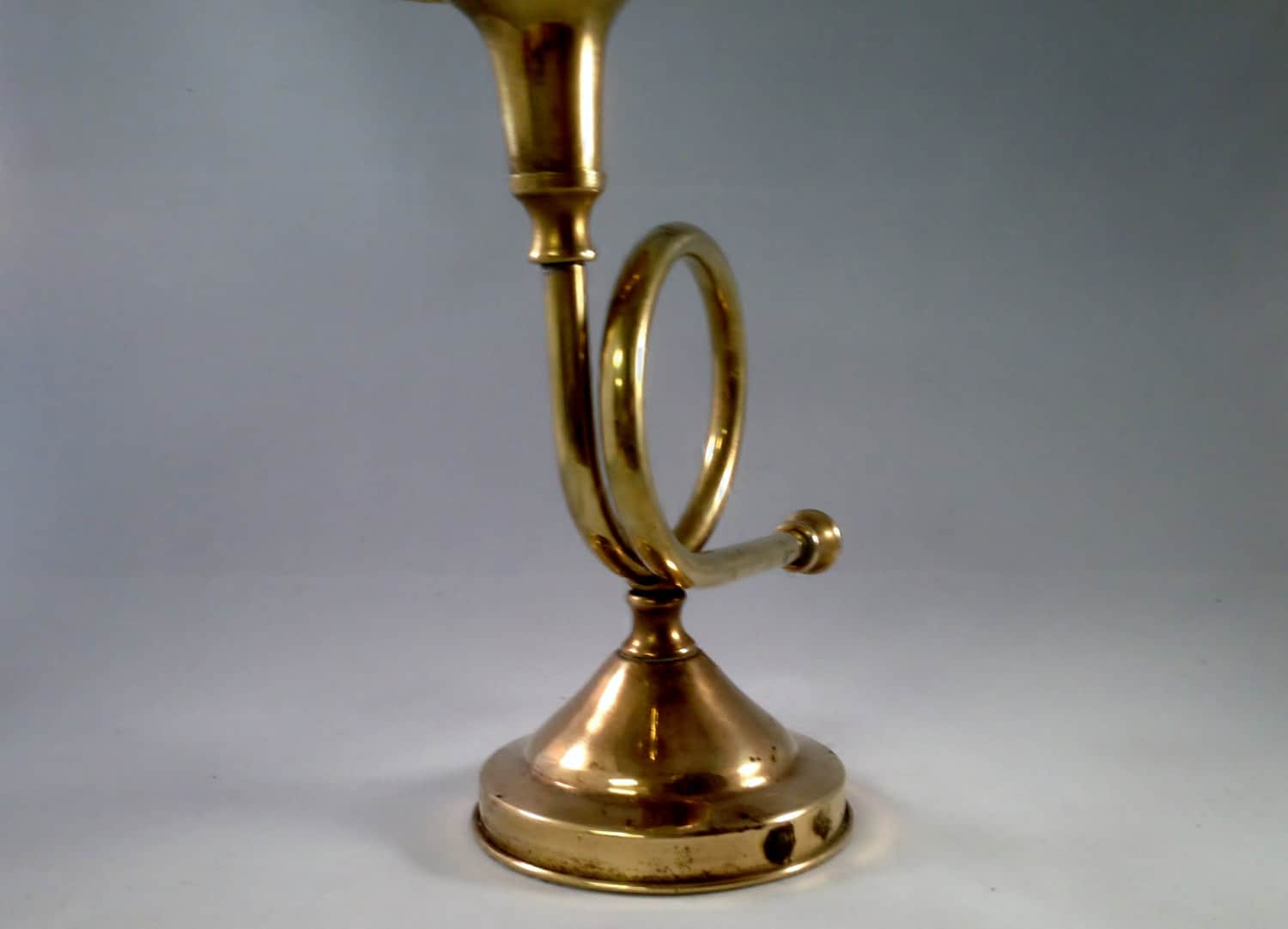 Vintage Brass Horn Candle Holder Etsy