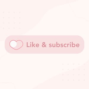 Cute sweet animated social media button overlay lower-third for Youtube intro videos | heart like subscribe overlay lower-third