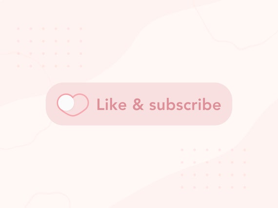 Cute sweet animated social media button overlay lower-third for Youtube intro videos | heart like subscribe overlay lower-third