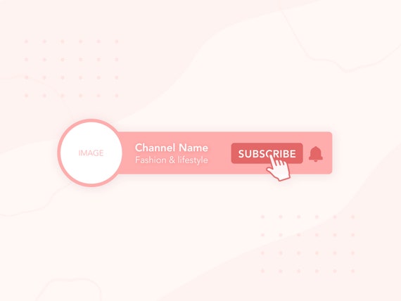 Cute Pink Custom Animated Social Media Button Lower-third - Etsy Cute Pink Custom Animated Social Media Button Lower-third - Etsy