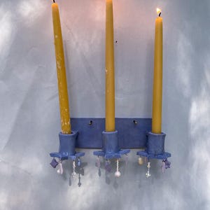 Beaded Ceramic Candelabra
