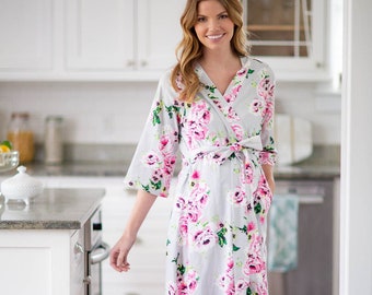 Mom Maternity Labor Delivery Nursing Hospital Robe / By Baby Be Mine Maternity / Hospital Bag Must Have/ Olivia