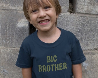 Big Brother Boy T-shirt /Baby Be Mine Maternity / Ready To Ship / Big Brother Gift / Baby Shower Gift / Matches Olive Green Collection