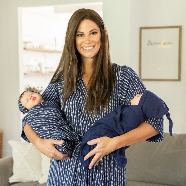 Mommy and Me Robe and Swaddle Set Etsy