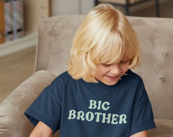 Big Brother Boy T-shirt /Baby Be Mine Maternity / Ready To Ship / Big Brother Gift / Baby Shower Gift / Matches SAGE Collection