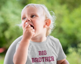 Big Brother Boy T-shirt /Baby Be Mine Maternity / Ready To Ship / Big Brother Gift / Baby Shower Gift / Matches MERLOT Collection