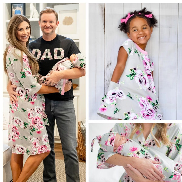 Matching Robe and Swaddle Set Girl Etsy