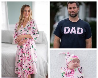 swaddle blanket and matching robe