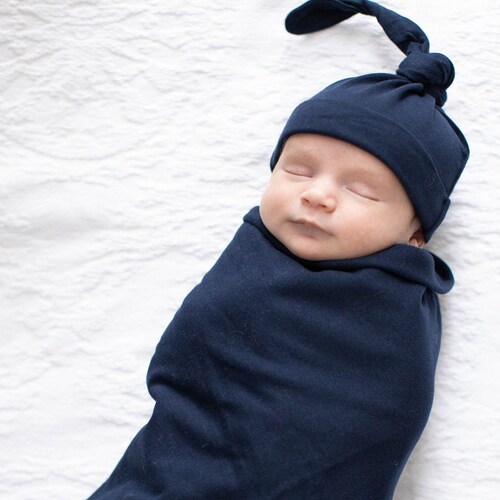 Baby Boy or Girl Swaddle Blanket and Newborn Hat Set / by Baby Etsy
