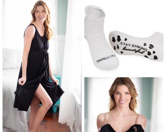 3 in 1 Black Maternity Labor Nursing Delivery Hospital Gown & Stay Strong Labor Socks  Set / Baby Be Mine /Baby Shower Gift / Ready To Ship!