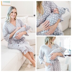 matching pajamas and swaddle