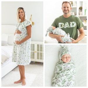 Family Matching Maternity Labor Delivery Hospital Gown Gownie