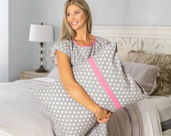 Maternity Labor Delivery Hospital Gown Gownie & Pillowcase / Hospital Bag Must Have / Baby Shower Gift / Monogram / Lisa