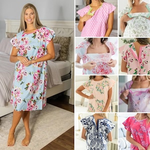 Gownies Patient Hospital Gown / Perfect For Procedures / Surgery / Shoulder / Recovery & Treatments / Cheerful Prints / Unique Gift image 1